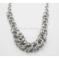 European punk stainless steel women large silver chain necklace